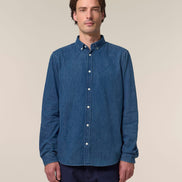 Organic Cotton Long Sleeve Denim Shirt: Mens