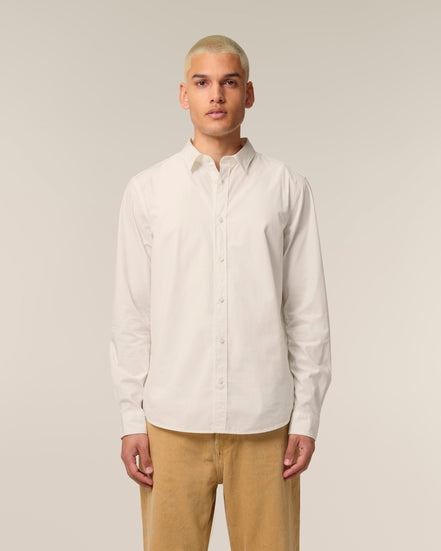 Organic Poplin Long Sleeve Shirt: Men's