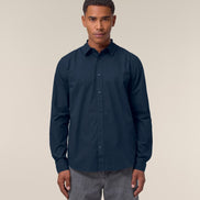 Organic Poplin Long Sleeve Shirt: Men's