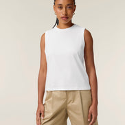 Organic High Neck Tank Top: Women's