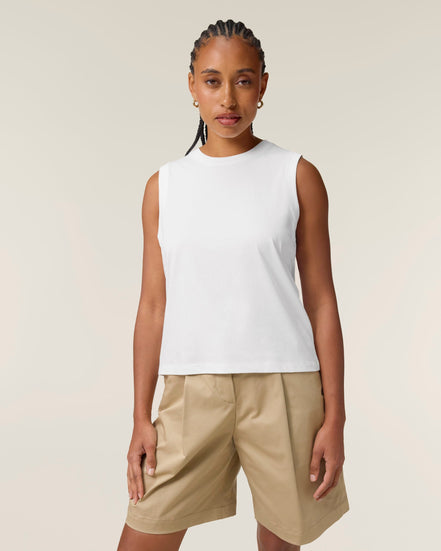 Organic High Neck Tank Top: Women's