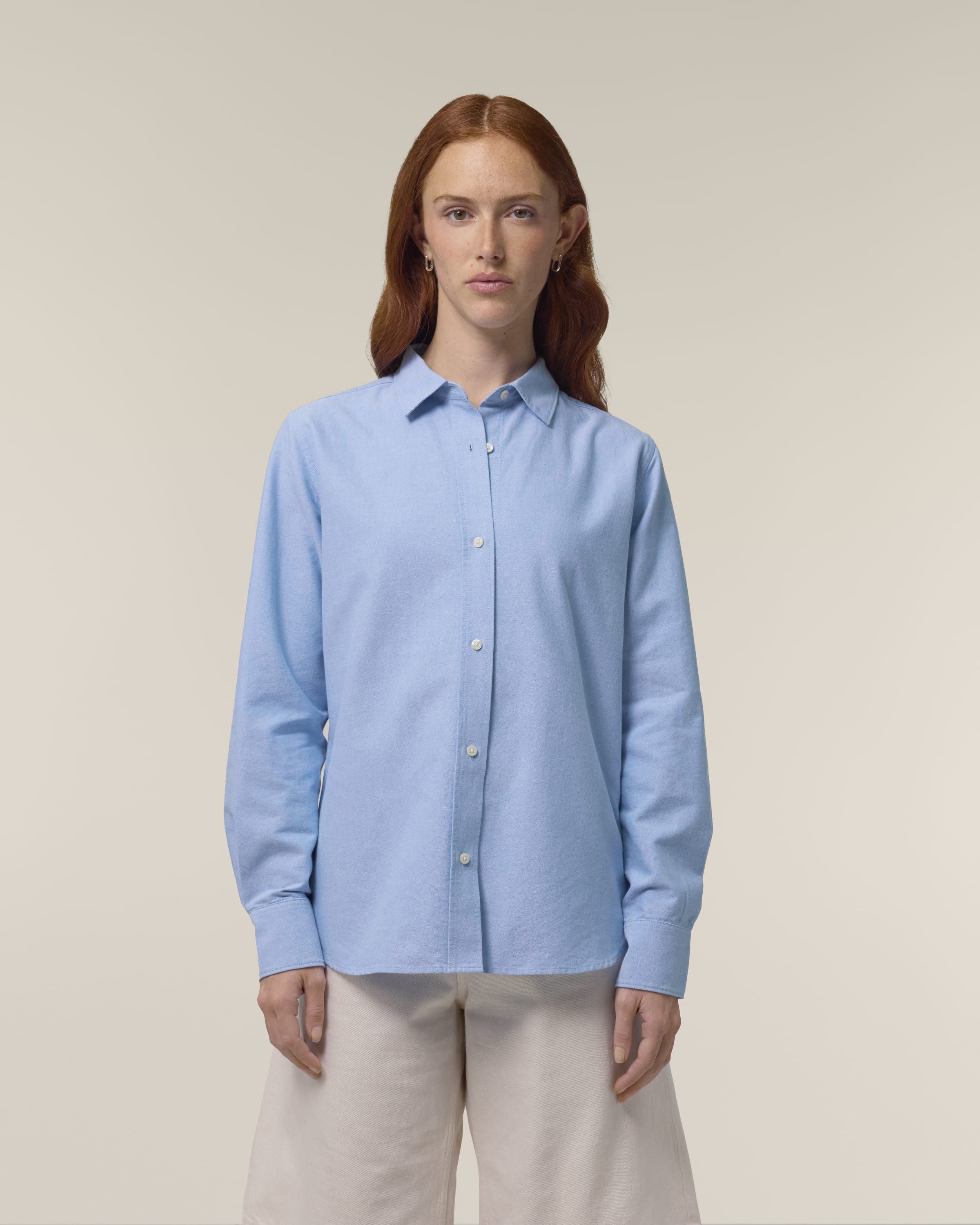Organic Cotton Oxford Long Sleeve Shirt: Women's
