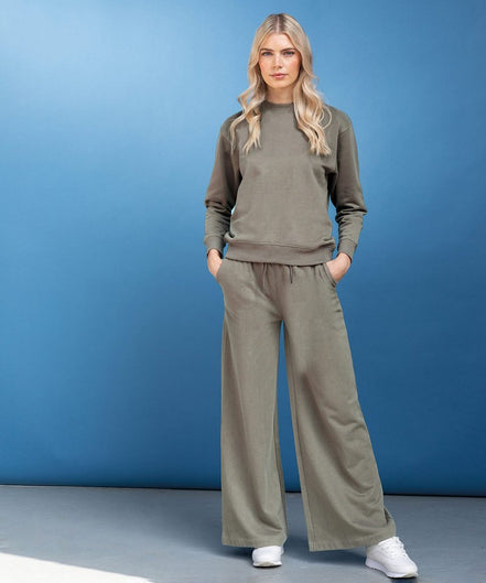 Regenerated Cotton Wide Leg Joggers: Women's