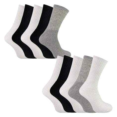 Mens 10 Pack Multipack Sport Socks | Breathable Cotton Running Socks