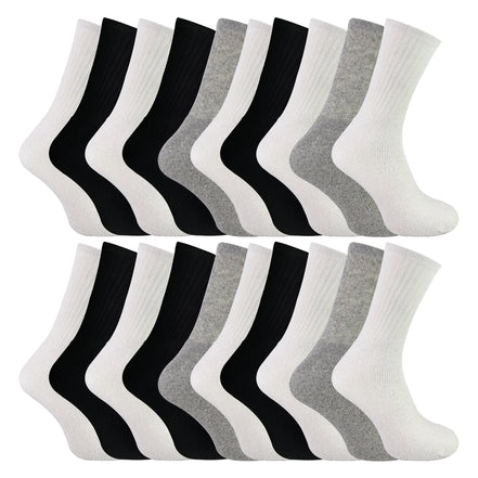 Mens 20 Pack Multipack Sport Socks | Breathable Cotton Running Socks