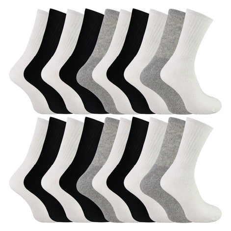 Mens 20 Pack Multipack Sport Socks | Breathable Cotton Running Socks