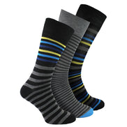 12 Pack Mens Non Elastic Striped Soft Breathable Bamboo Socks