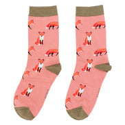1 Pack Ladies Novelty Fox Bamboo Socks