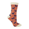 1 Pack Ladies Novelty Dusky Pink Horse Bamboo Socks