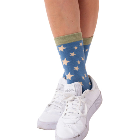 1 Pack Ladies Novelty Navy Heart Bamboo Socks