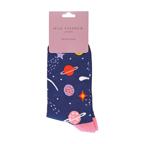 1 Pack Ladies Novelty Space Enthusiast Bamboo Socks
