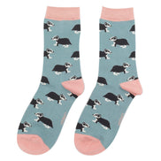 1 Pack Ladies Novelty Duck Egg Badgers Bamboo Socks