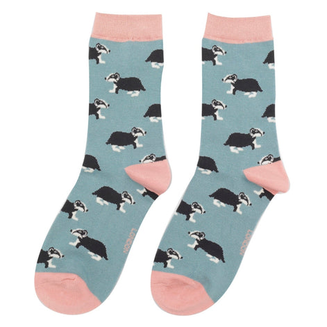 1 Pack Ladies Novelty Duck Egg Badgers Bamboo Socks