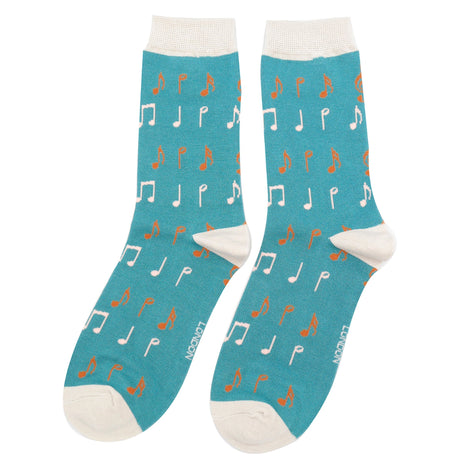 1 Pack Ladies Novelty Music Patterned Bamboo Socks