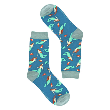 Ladies Mermaids Novelty Patterned Bamboo Socks