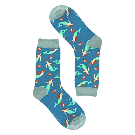 Ladies Mermaids Novelty Patterned Bamboo Socks