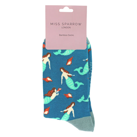 Ladies Mermaids Novelty Patterned Bamboo Socks