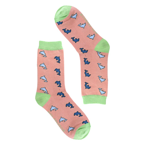Ladies Dolphins Novelty Patterned Bamboo Socks