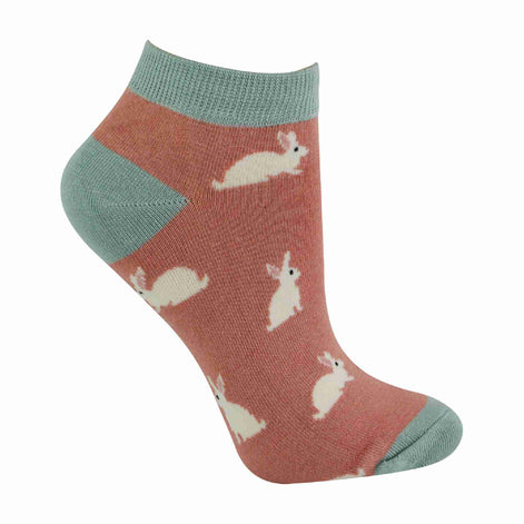 1 Pack Ladies Novelty Animal Themed Bamboo Trainer Socks