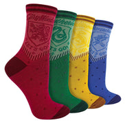 4 Pack Novelty Harry Potter Houses Socks for Men and Women