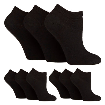 9 Pairs Ladies Diabetic Trainer Socks | Ankle Socks Swollen Feet
