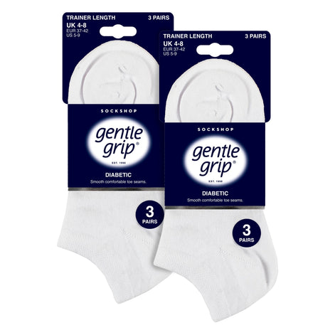 6 Pack Diabetic Trainer Socks for Women | Extra Wide Ankle Socks