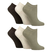 6 Pack Diabetic Trainer Socks for Women | Extra Wide Ankle Socks