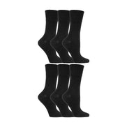 6 Pack Ladies Non Elastic Soft Top Cotton Diabetic Socks
