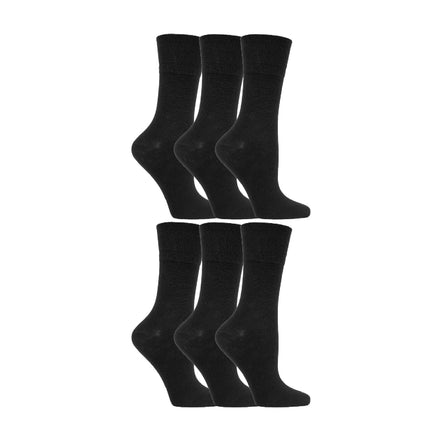 6 Pack Ladies Non Elastic Soft Top Cotton Diabetic Socks