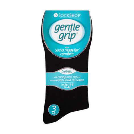 6 Pack Ladies Non Elastic Soft Top Cotton Diabetic Socks