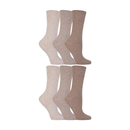 6 Pack Ladies Non Elastic Soft Top Cotton Diabetic Socks