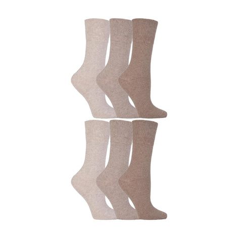 6 Pack Ladies Non Elastic Soft Top Cotton Diabetic Socks