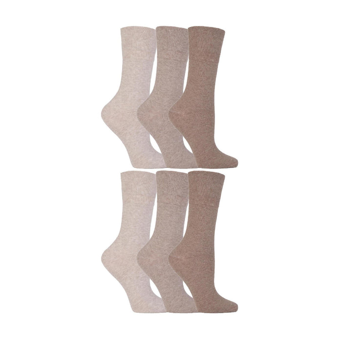 6 Pack Ladies Non Elastic Soft Top Cotton Diabetic Socks