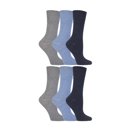 6 Pack Ladies Non Elastic Soft Top Cotton Diabetic Socks