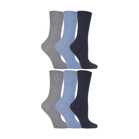 6 Pack Ladies Non Elastic Soft Top Cotton Diabetic Socks