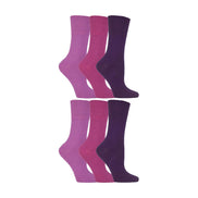 6 Pack Ladies Non Elastic Soft Top Cotton Diabetic Socks