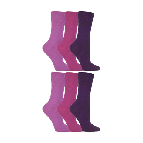 6 Pack Ladies Non Elastic Soft Top Cotton Diabetic Socks
