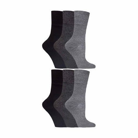 6 Pack Ladies Non Elastic Soft Top Cotton Diabetic Socks