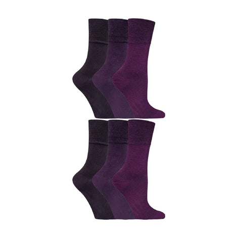 6 Pack Ladies Non Elastic Soft Top Cotton Diabetic Socks