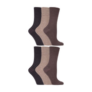 6 Pack Ladies Non Elastic Soft Top Cotton Diabetic Socks