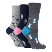 6 Pairs Ladies Non Elastic Patterned Socks