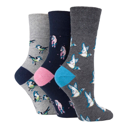 6 Pairs Ladies Non Elastic Patterned Socks
