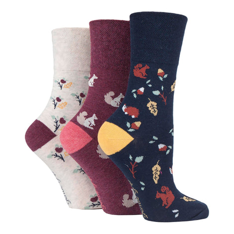 6 Pairs Ladies Non Elastic Patterned Socks