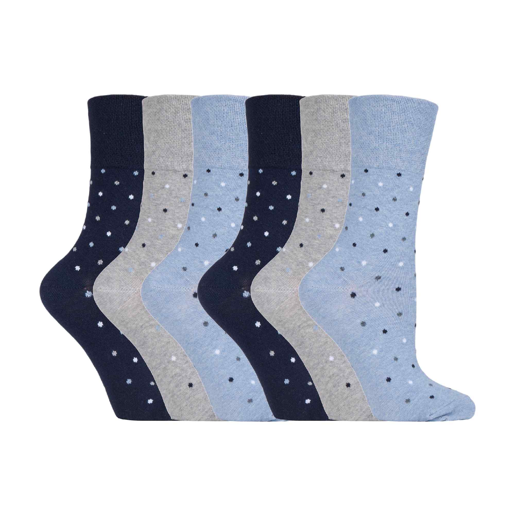 6 Pack Ladies Non Elastic Novelty Design Socks