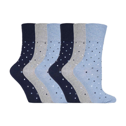 6 Pack Ladies Non Elastic Novelty Design Socks