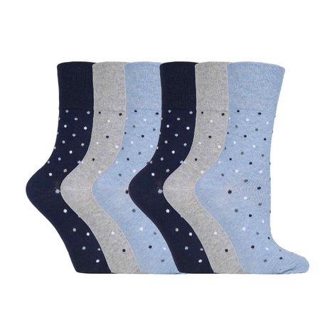 6 Pack Ladies Non Elastic Novelty Design Socks