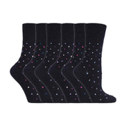 6 Pack Ladies Non Elastic Novelty Design Socks