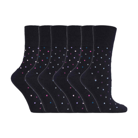 6 Pack Ladies Non Elastic Novelty Design Socks