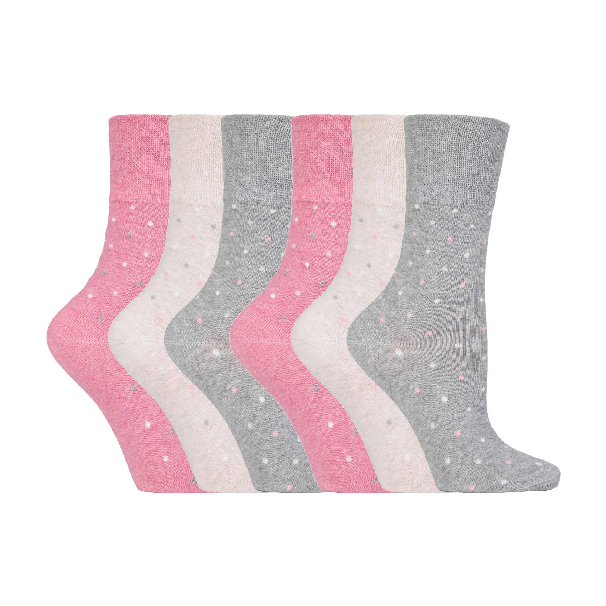 6 Pack Ladies Non Elastic Novelty Design Socks