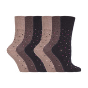 6 Pack Ladies Non Elastic Novelty Design Socks